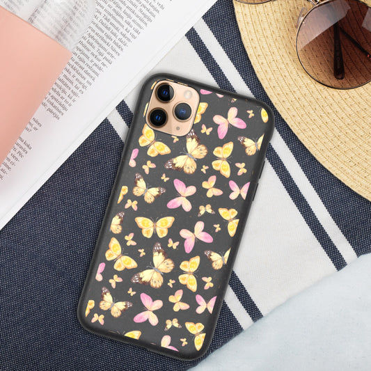 YELLOW BUTTERFLIES- Biodegradable phone case