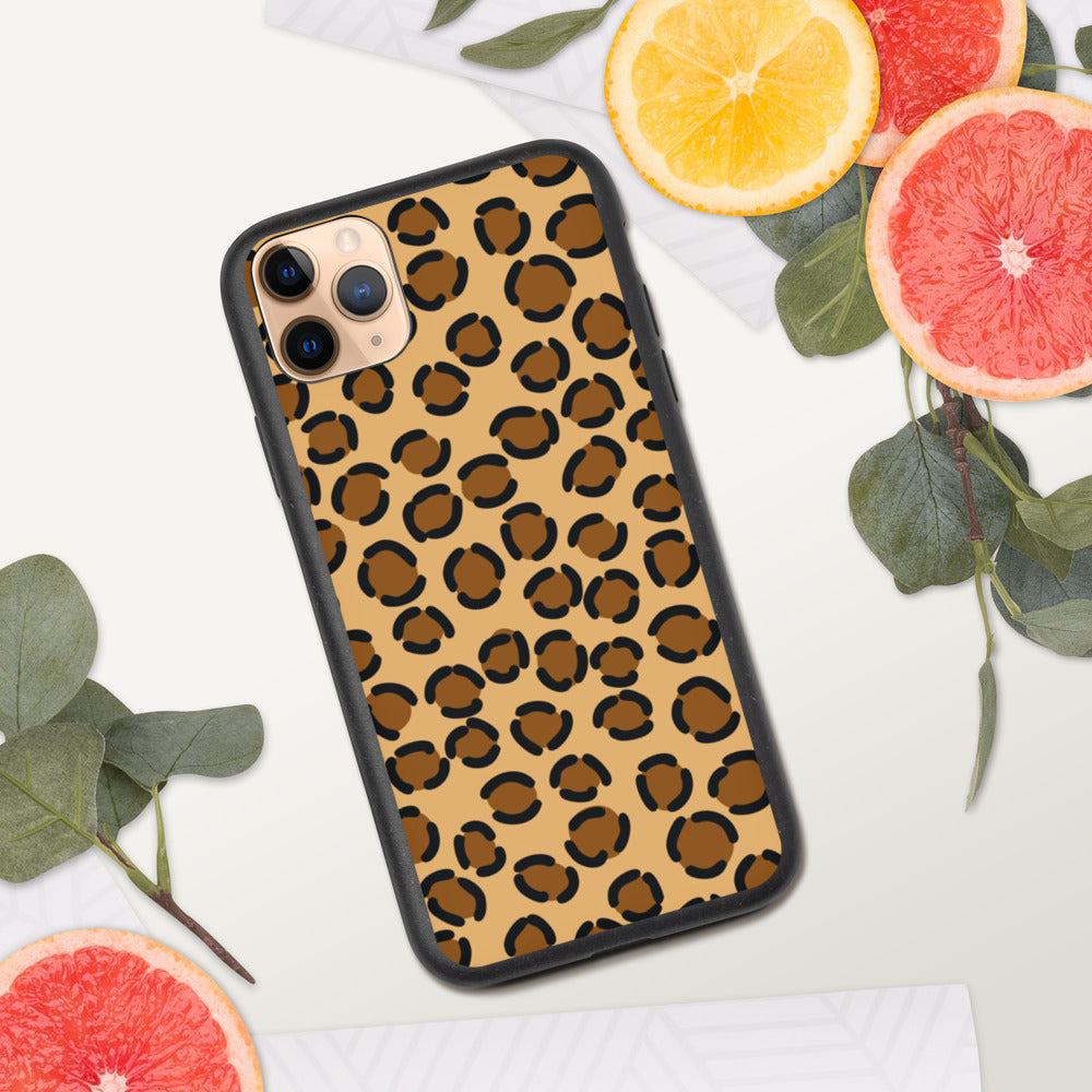 TAN LEOPARD- Biodegradable phone case