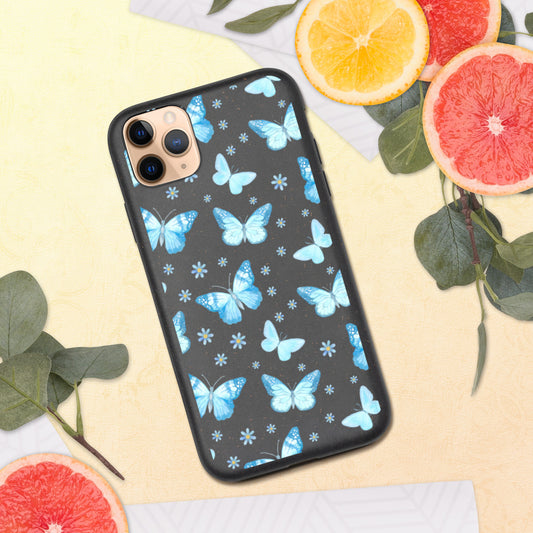 BLUE BUTTERFLIES- Biodegradable phone case