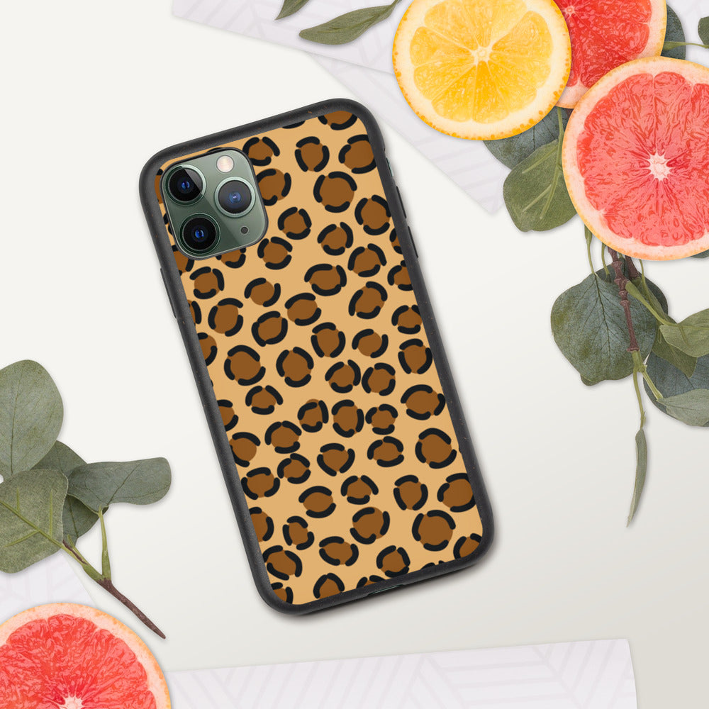 TAN LEOPARD- Biodegradable phone case