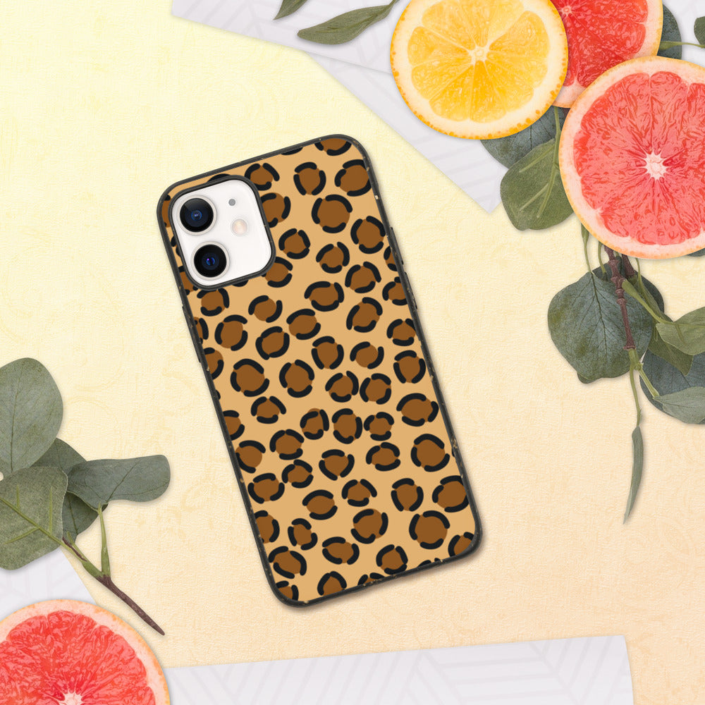 TAN LEOPARD- Biodegradable phone case