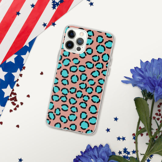 BLUE SPOT LEOPARD- iPhone Case