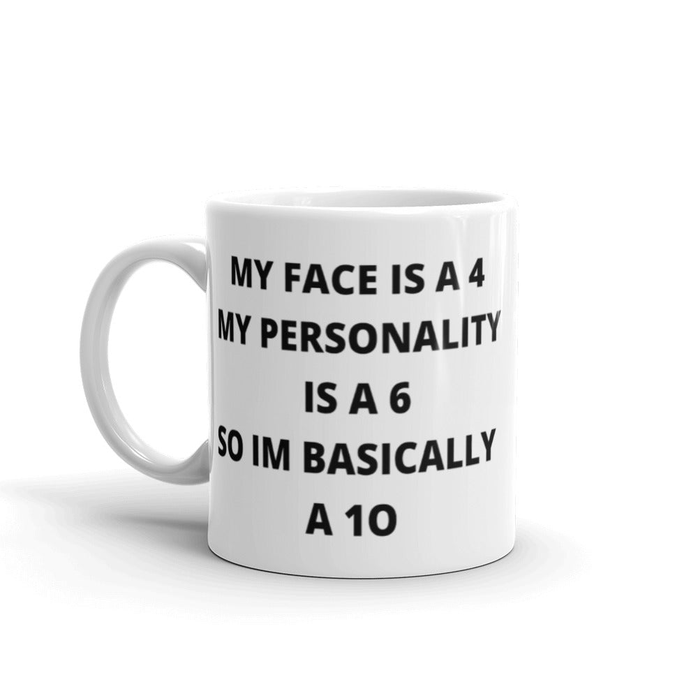 I'M A 10- White glossy mug