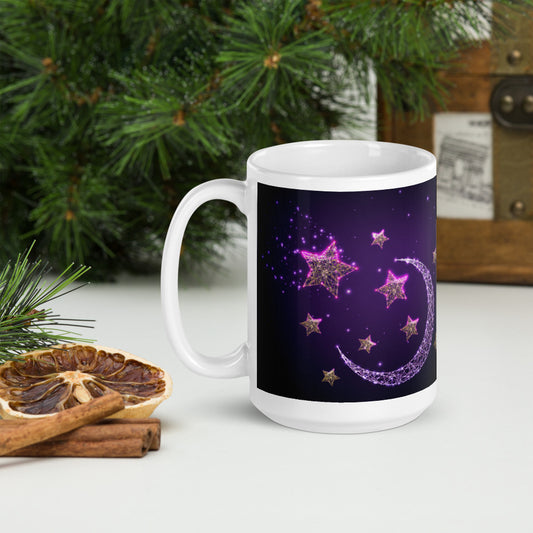 NIGHT OF STARS- White glossy mug